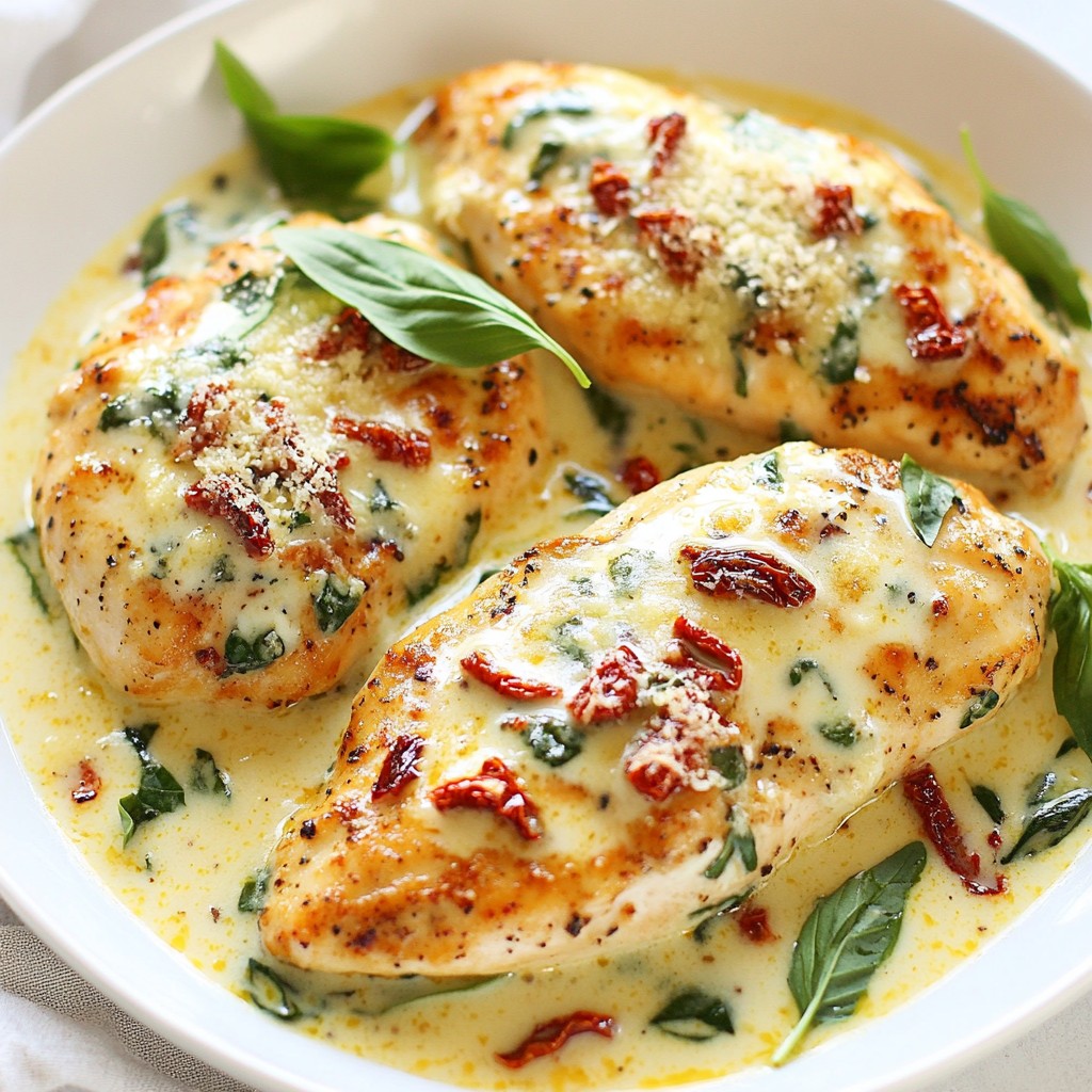 Creamy Garlic Tuscan Chicken Einfache Wochenendprüfung