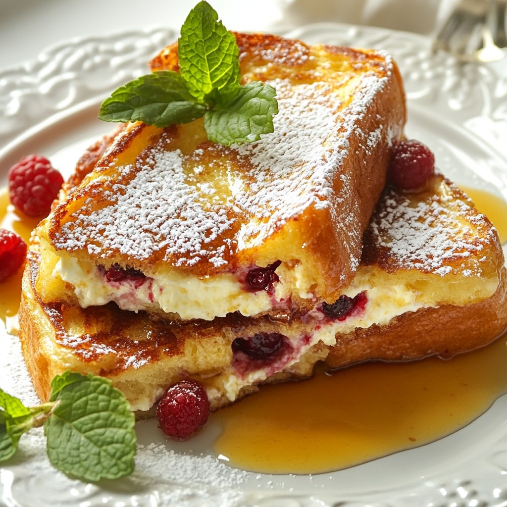 Berry Cheesecake Stuffed French Toast Leckerer Genuss