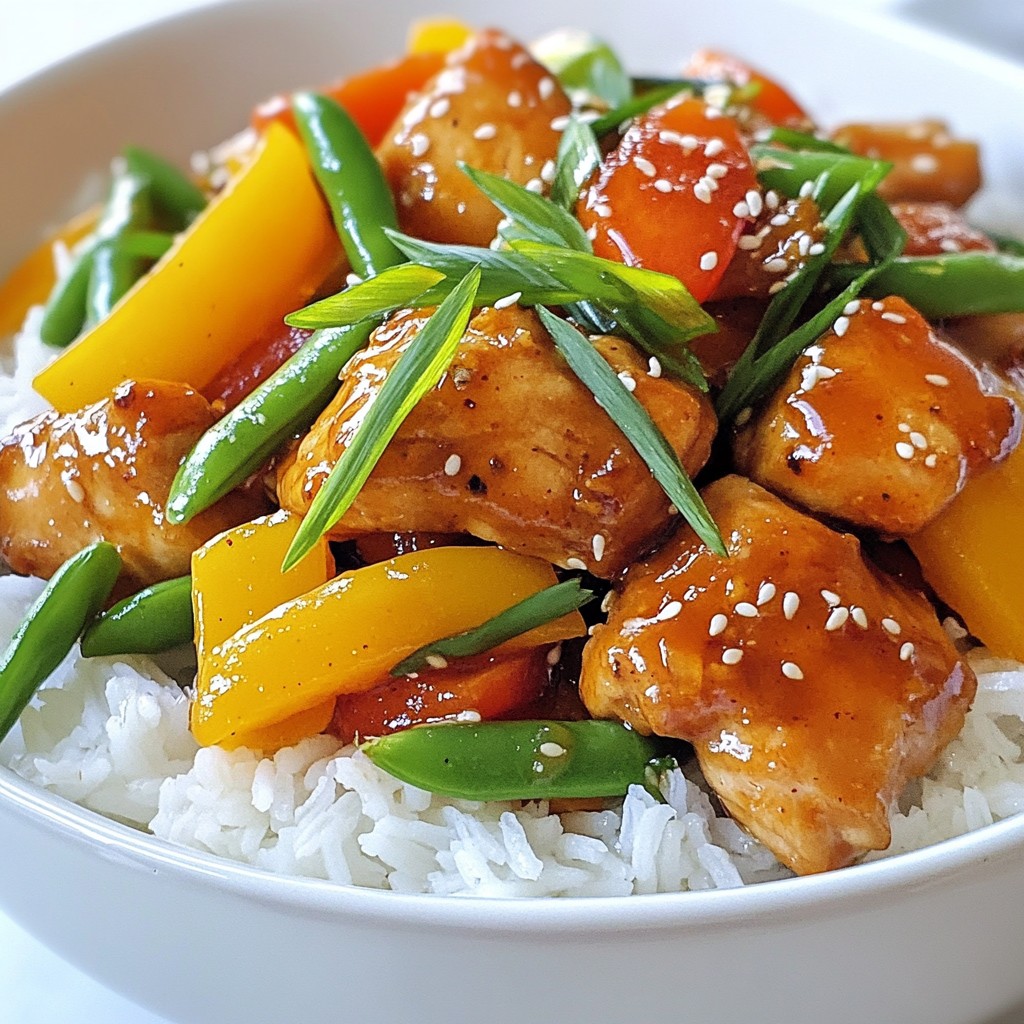Zesty Instant Pot Orange Chicken Stir-Fry Einfaches Rezept