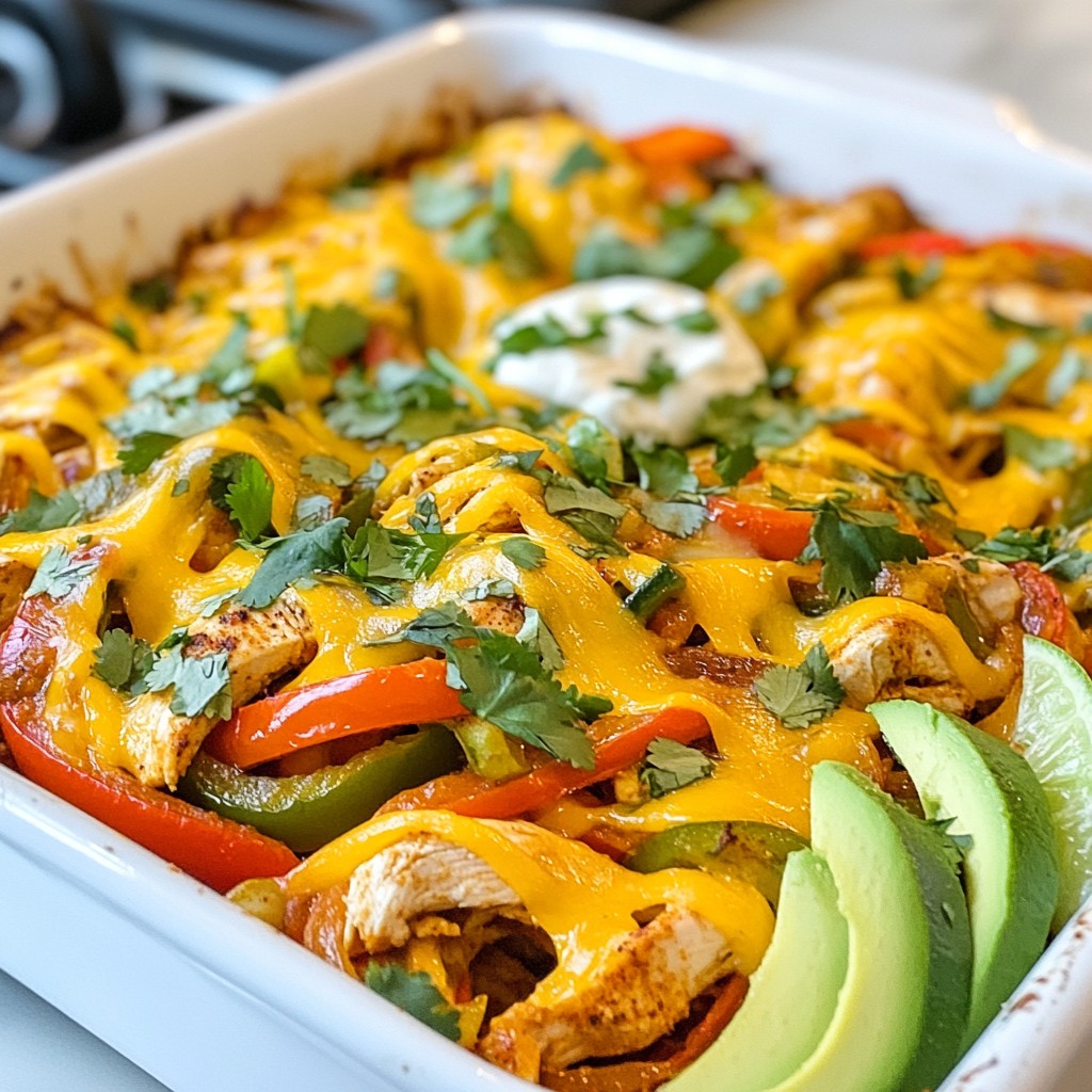 Loaded Chicken Fajita Bake Köstlicher und einfacher Genuss