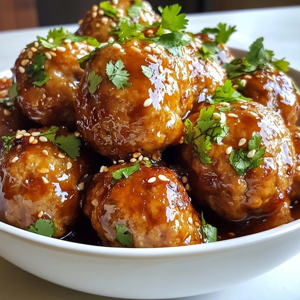 Einfache Instant Pot Teriyaki Truthahn Fleischbällchen