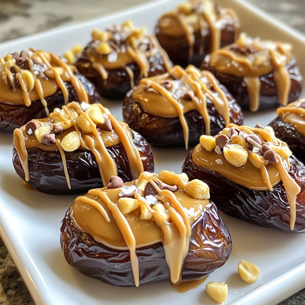 Snickers Stuffed Dates Köstlicher Snack für Jeden