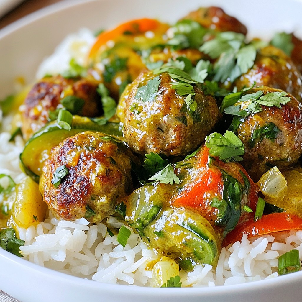 Thai Green Curry Meatballs Schmackhafte Genussmomente