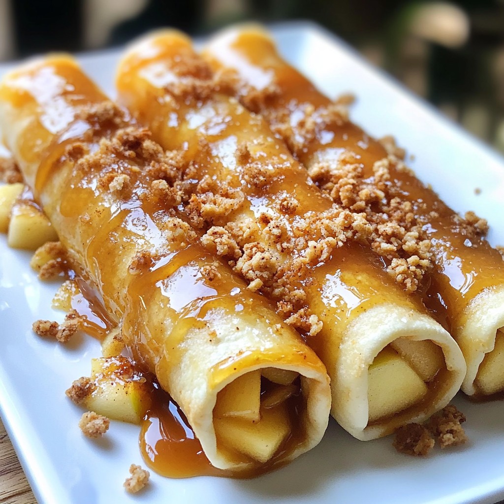 Karamellisierte Apfel-Cheesecake-Taquitos einfach zubereiten