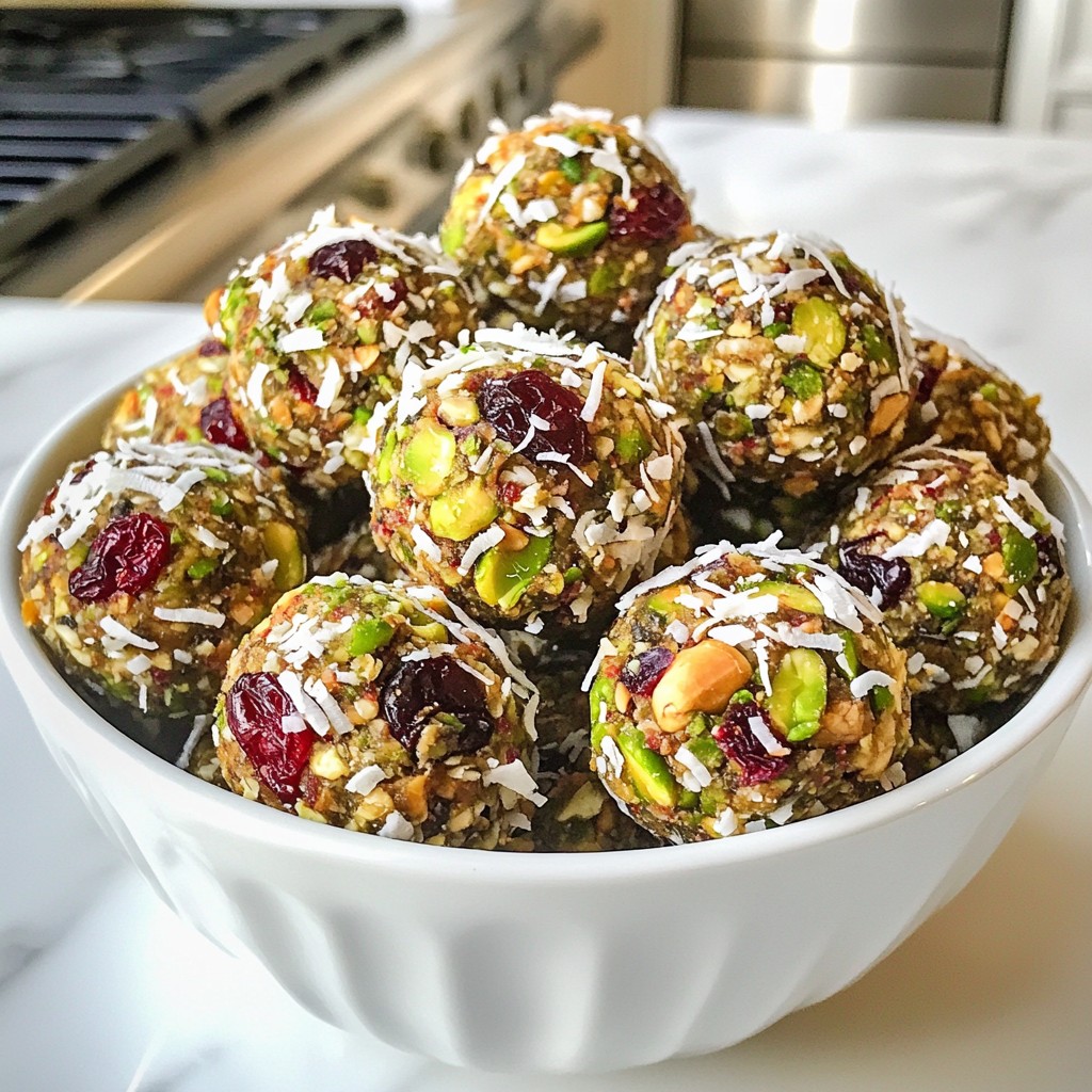 Cranberry Pistachio Energy Bites Nährstoffreiche Snacks