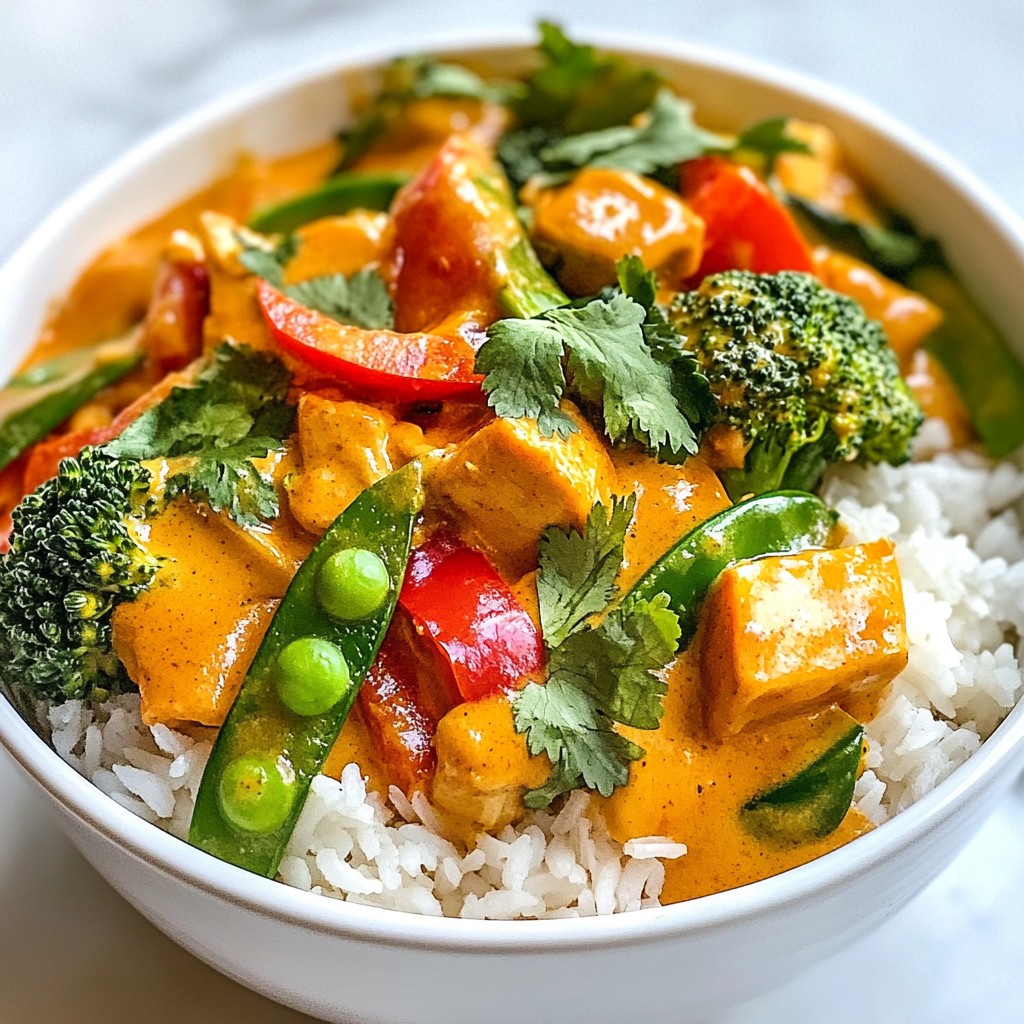 Vegan Thai Peanut Curry Schnelle und einfache Speise