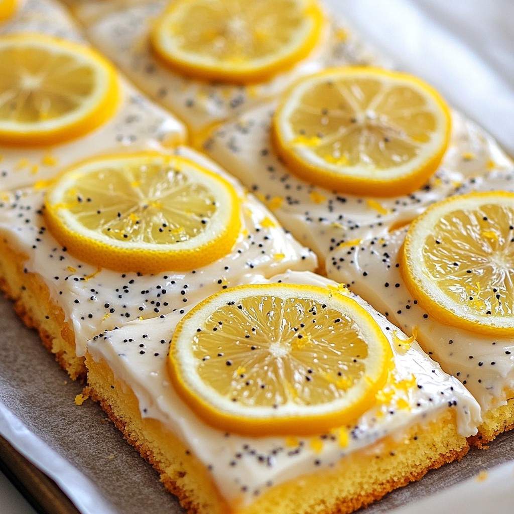 Lemon Poppy Seed Sheet Cake Einfache und köstliche Delikatesse