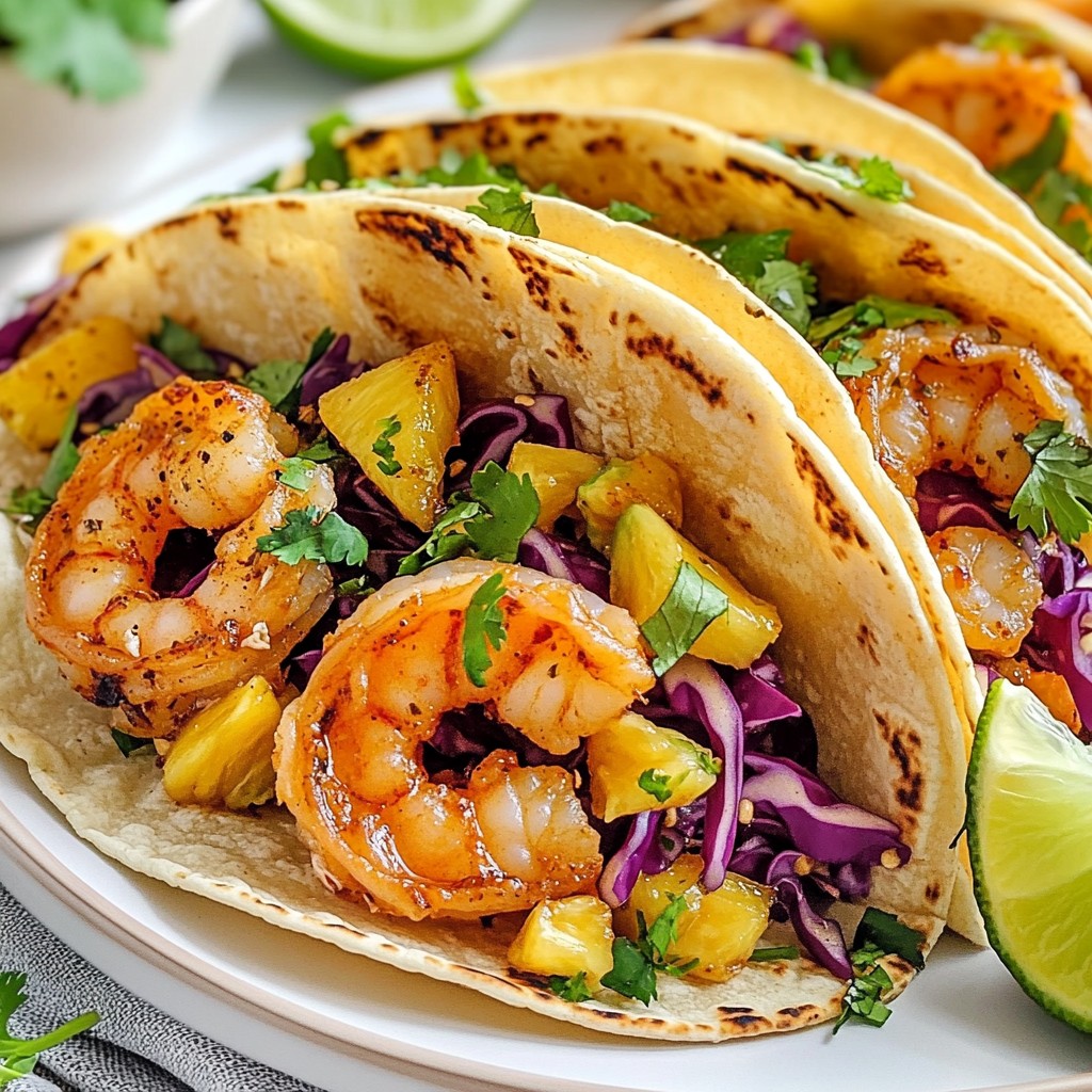 Spicy Pineapple Shrimp Tacos Lecker und Einfach Rezept