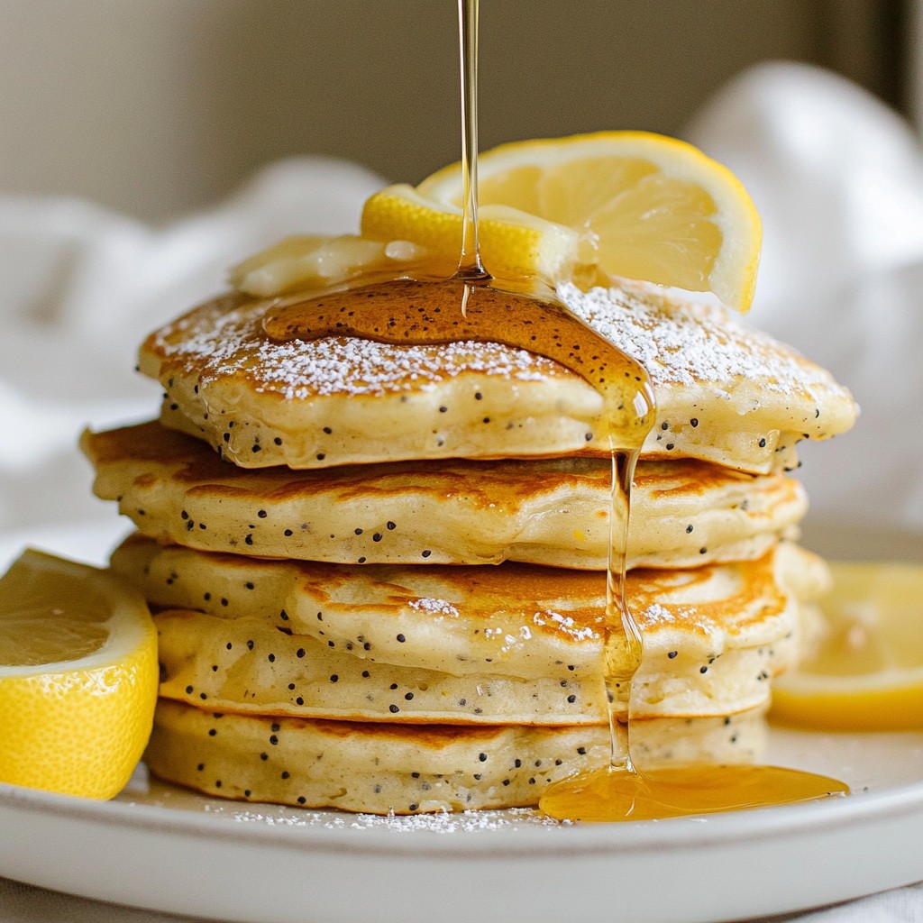 Lemon Poppyseed Pancakes Genussvollen Frühstücksgenuss