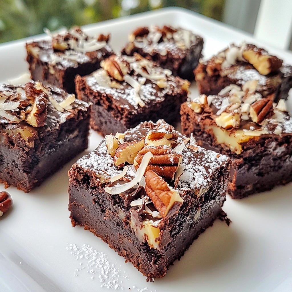 German Chocolate Brownie Bites Leckerer Genuss Süßigkeit