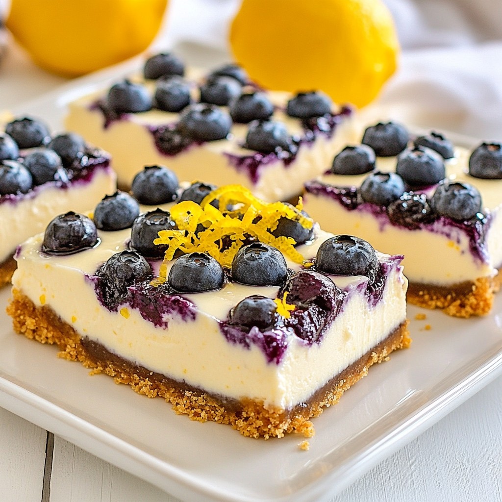 Lemon Blueberry Cheesecake Bars Fruchtige Versuchung