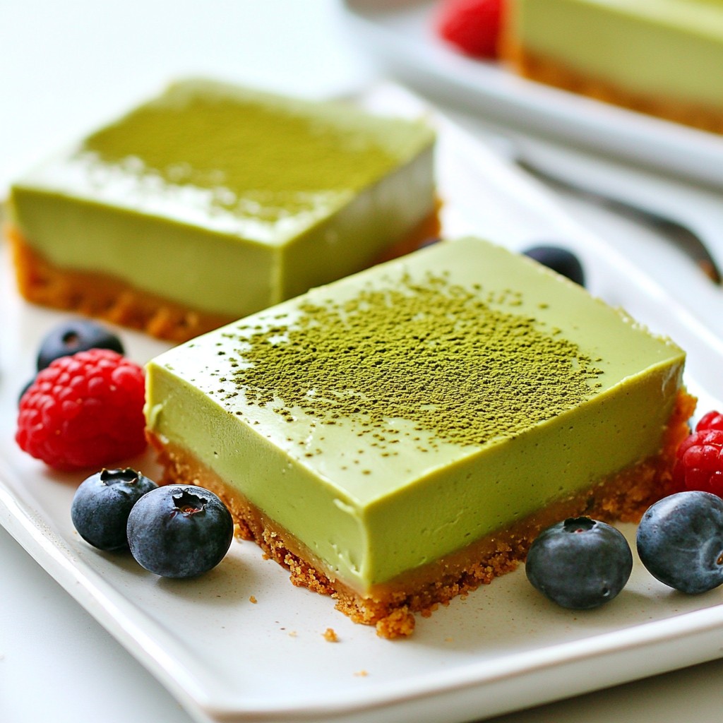 Matcha Cheesecake Bars köstlicher Genuss für jeden Tag