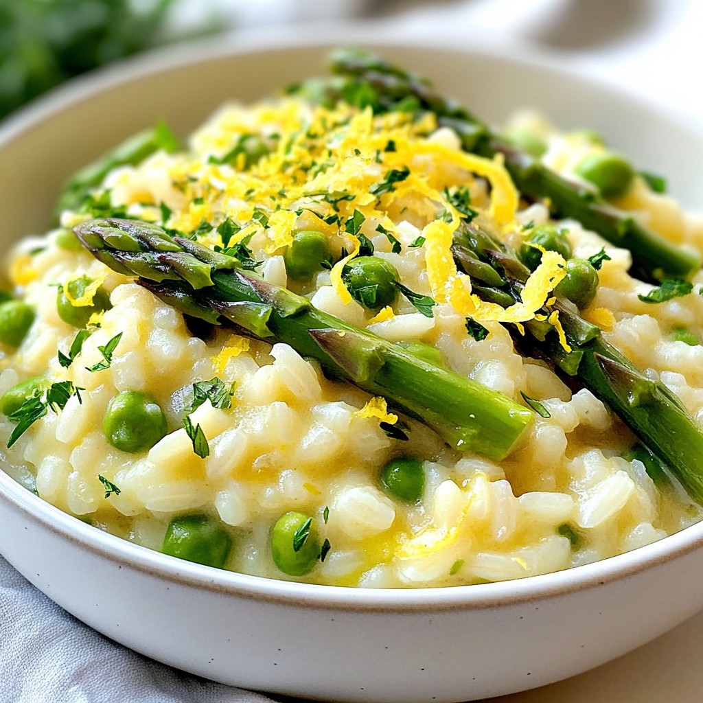 Einfaches One-Pot Lemon Asparagus Risotto Rezept