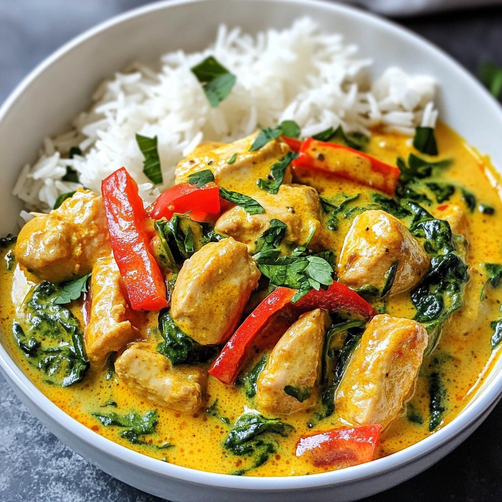 Creme Coconut Chicken Curry Einfaches Rezept