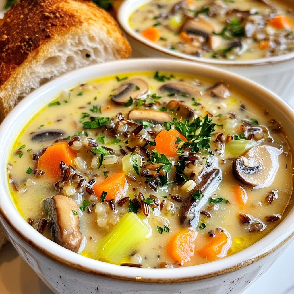 Wild Rice Mushroom Soup Köstliche und gesunde Wahl