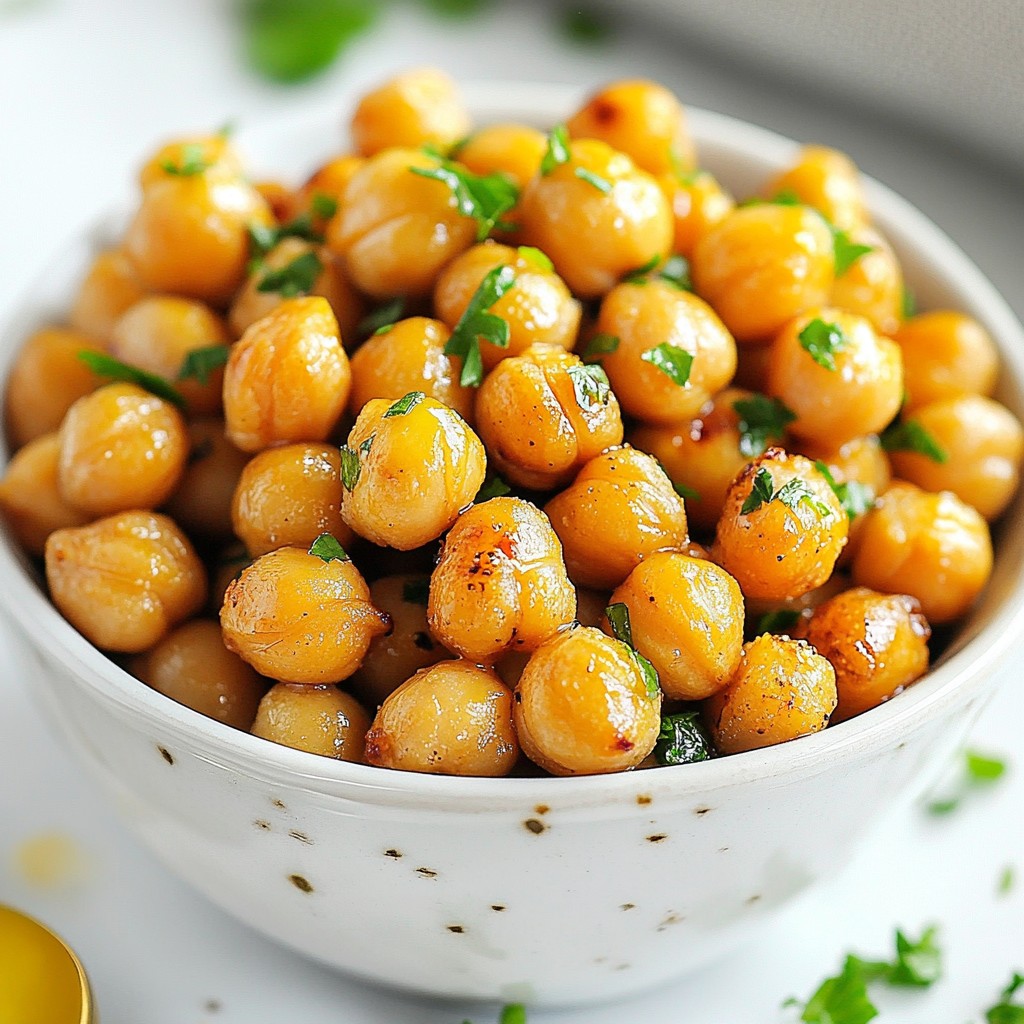 Krosse Heißluftfritteusen-Kichererbsen Einfacher Snack