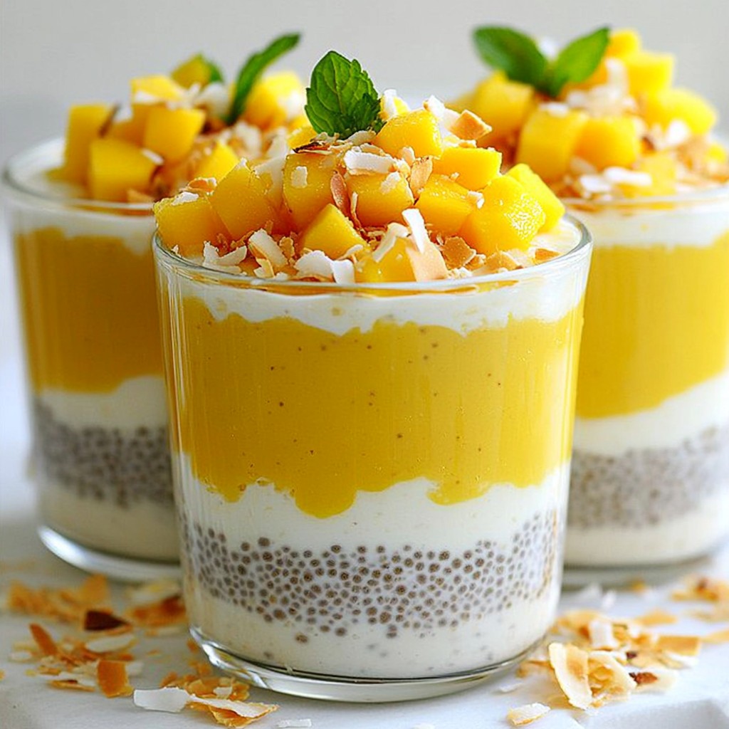 Mango Coconut Chia Pudding Frisch und Einfach Zubereiten