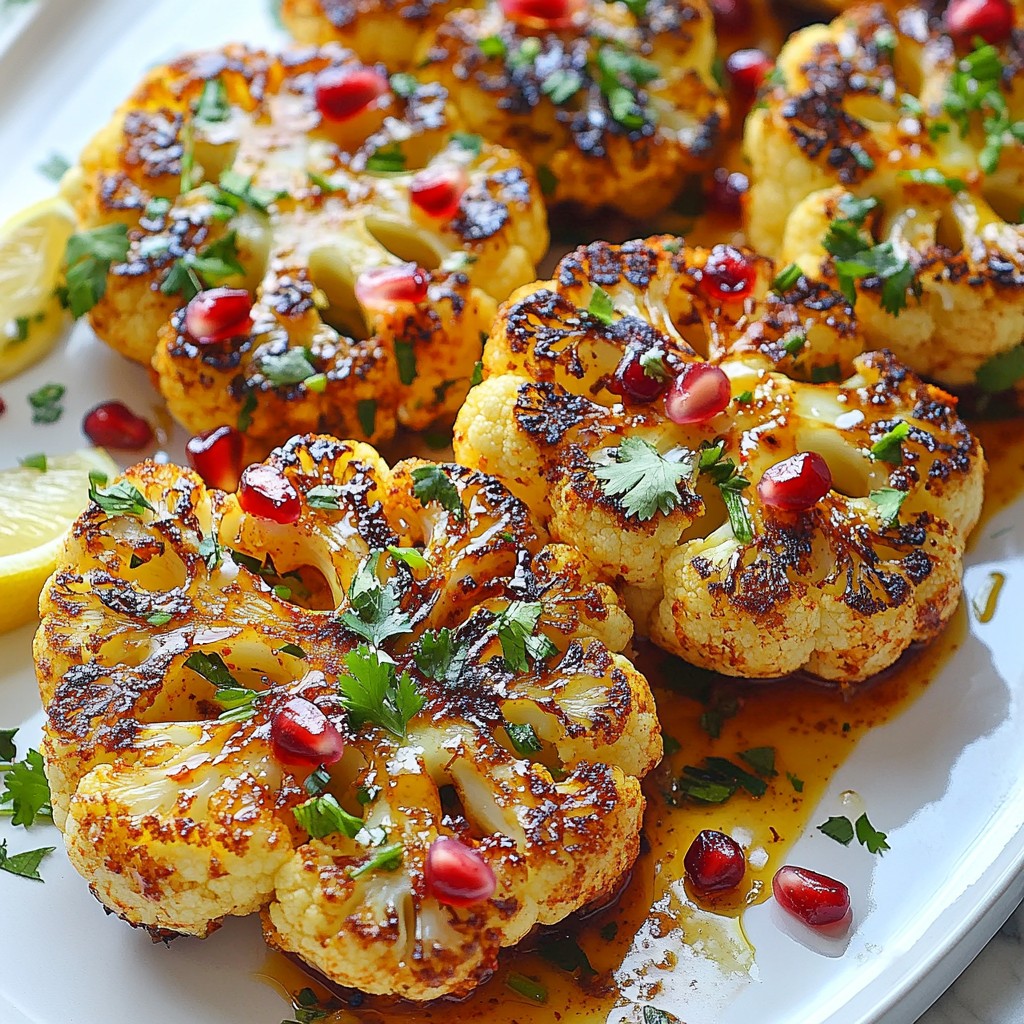 Harissa Roasted Cauliflower Steaks Köstlich Genießen