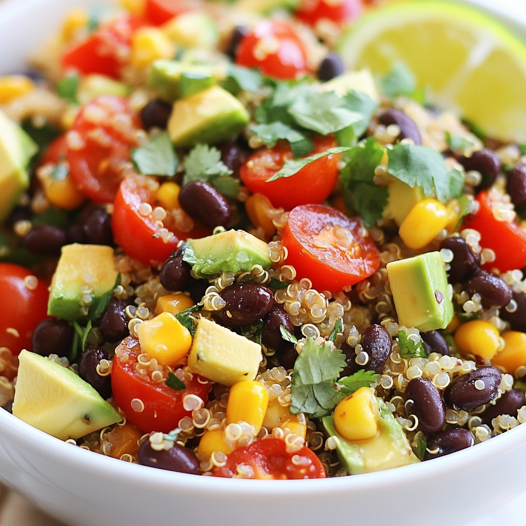 Quinoa Black Bean Salad Nahrhaft und Einfach Zubereiten