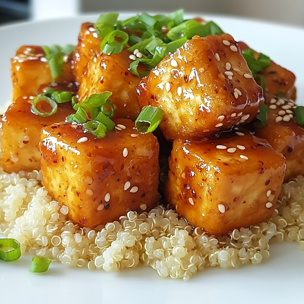 Knuspriger Honig-Knoblauch-Tofu Einfache Anleitung