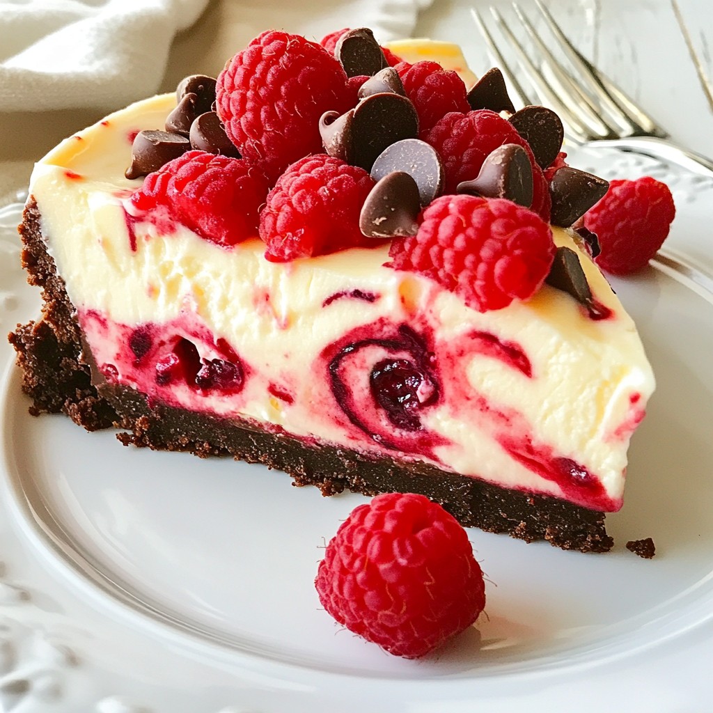 Schokoladen Himbeer Käsekuchen köstliches Dessert