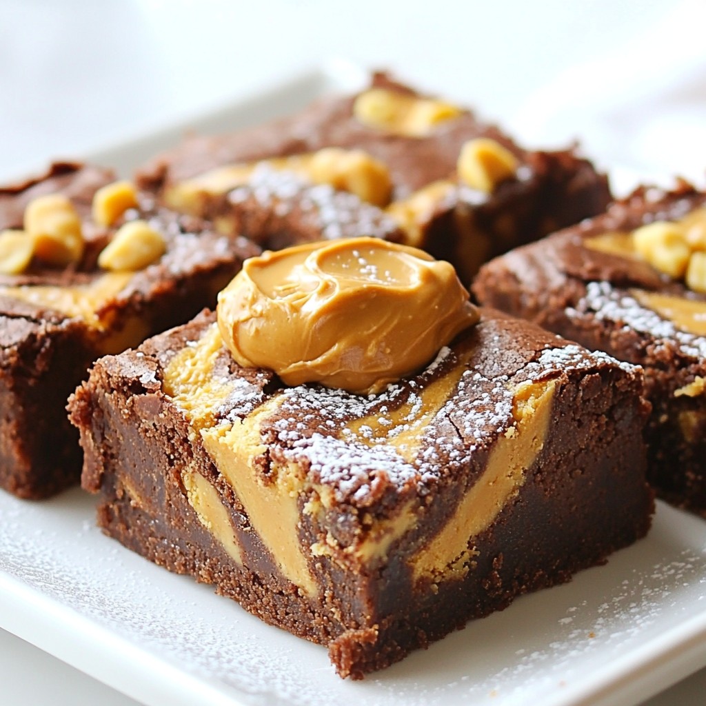 Peanut Butter Swirl Brownies Leckereien für jeden Tag