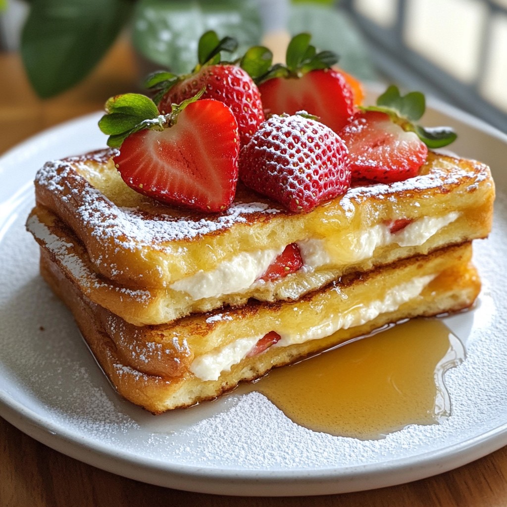 Strawberry Cheesecake French Toast Leckeres Frühstück