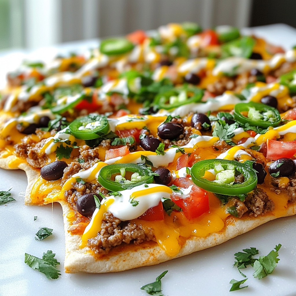 Cheesy Taco Flatbread Schnelle und leckere Idee