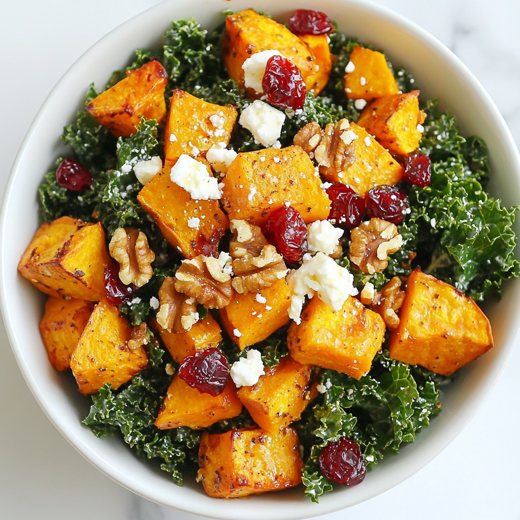 Süßkartoffel Grünkohl Salat Nahrhaft und Einfache Zubereitung