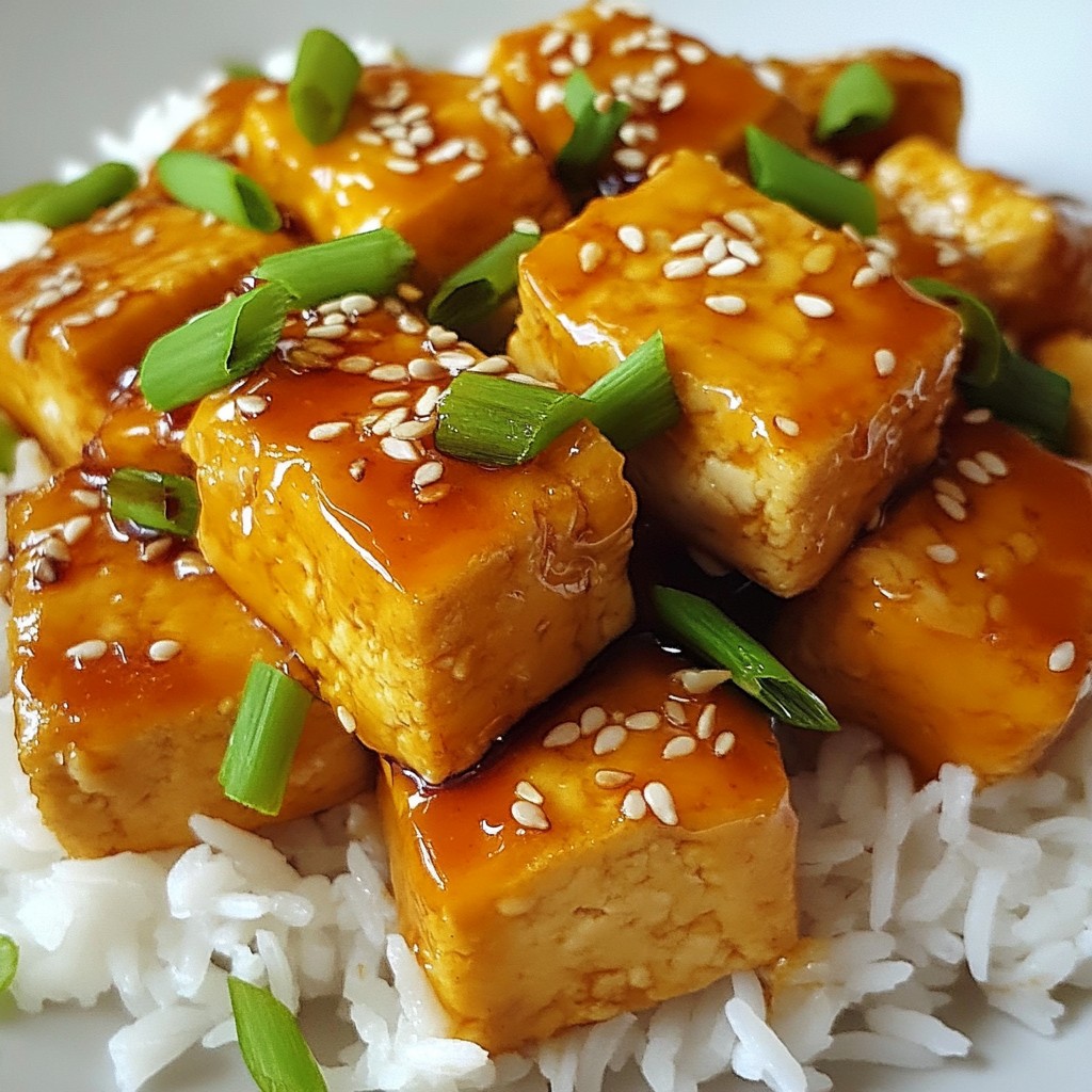 Orange Teriyaki Glazed Tofu Einfach und Lecker