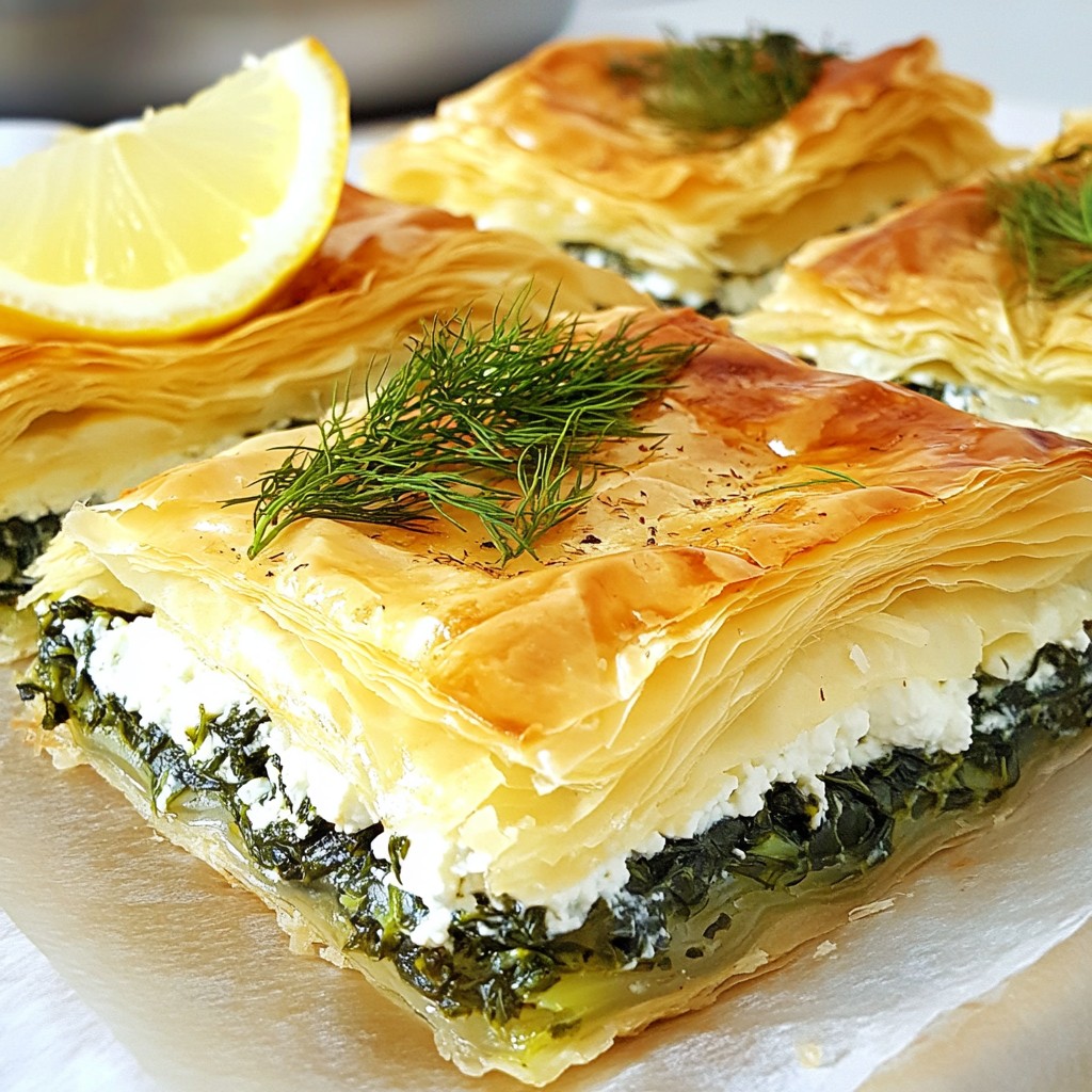 Griechische Spinat Feta Pastete Schmackhaftes Rezept