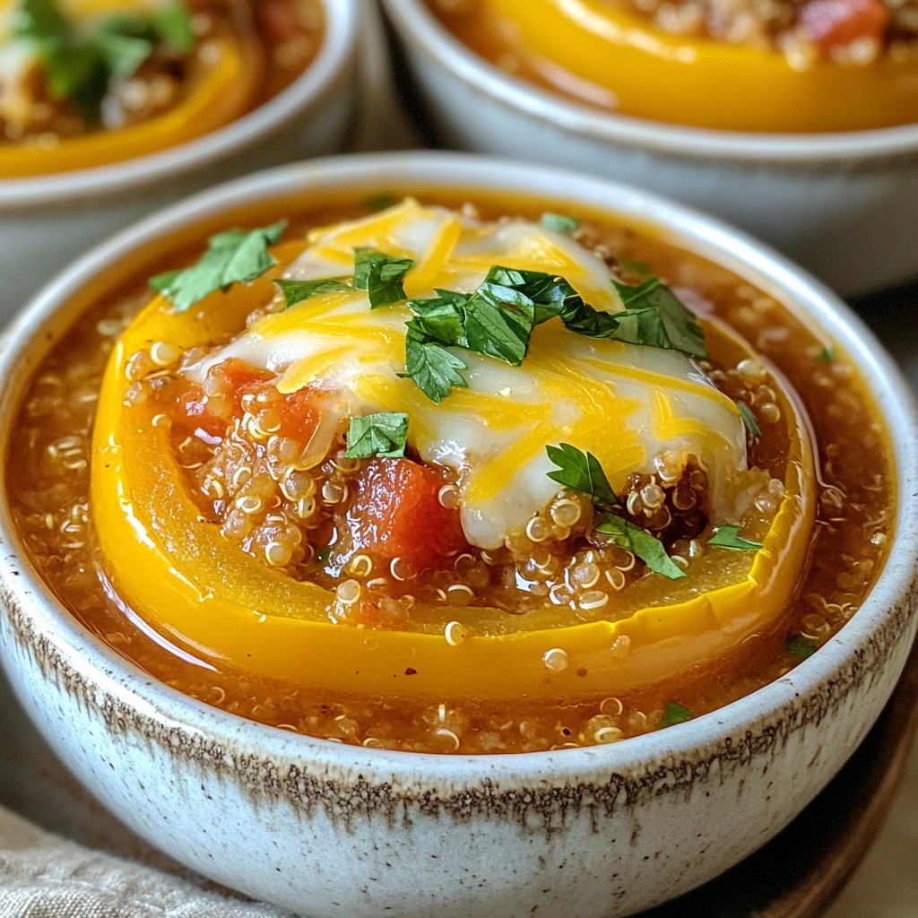 Gefüllte Paprikasuppe Kraftvoll und Befriedigend