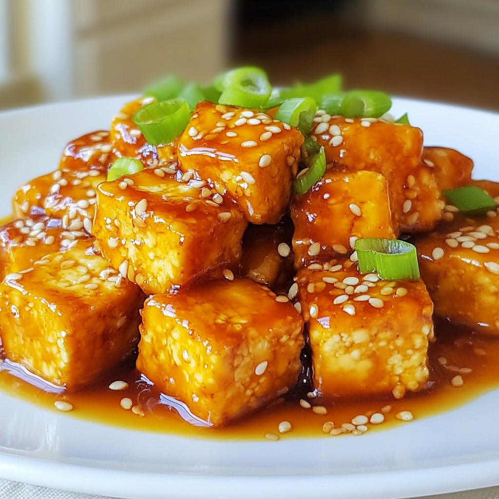 Honey Garlic Sesame Tofu Einfach und Lecker Kochen