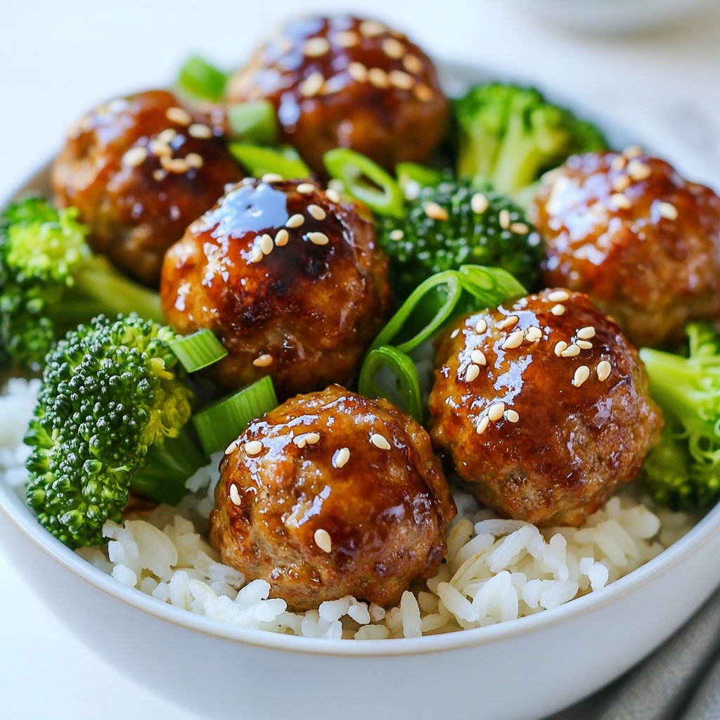 Teriyaki Meatball Rice Bowls Für Jeden Anlass