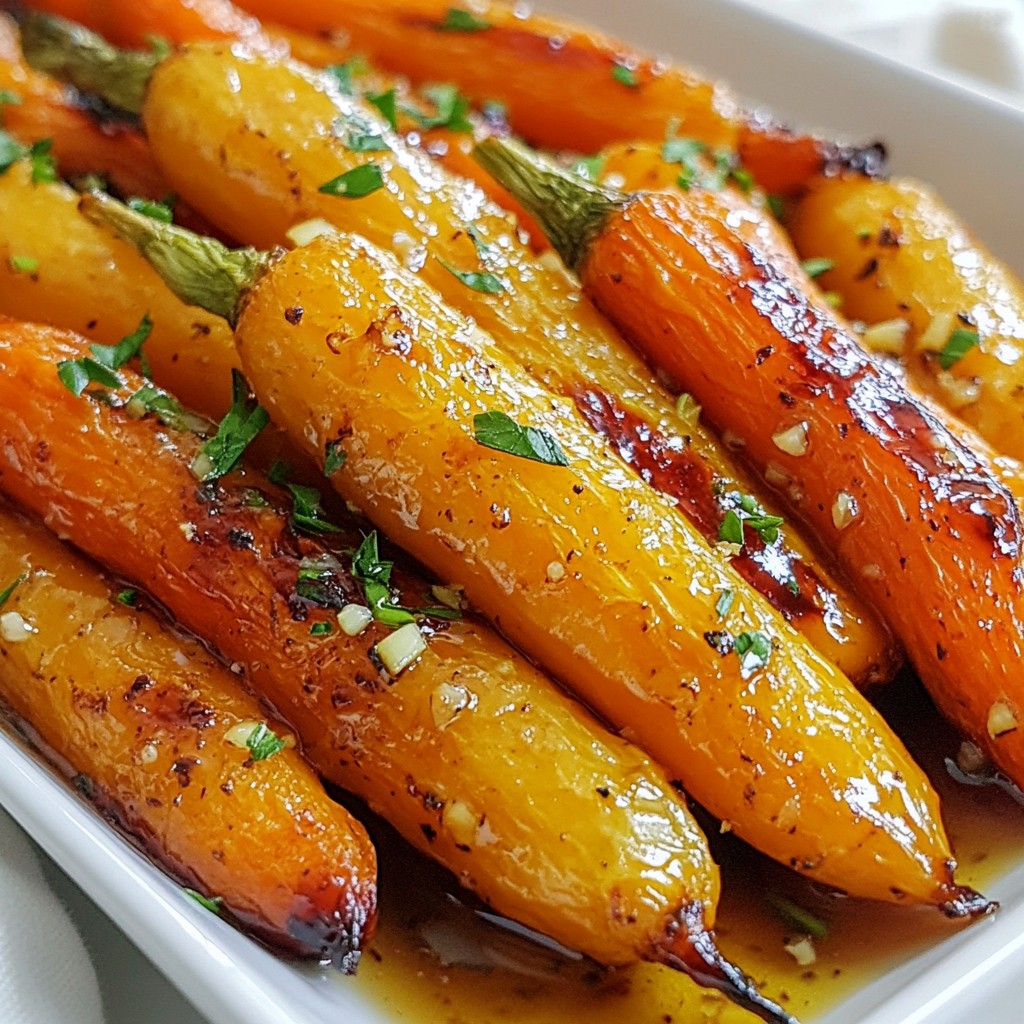 Honig Knoblauch Röstkarotten Einfaches Rezept