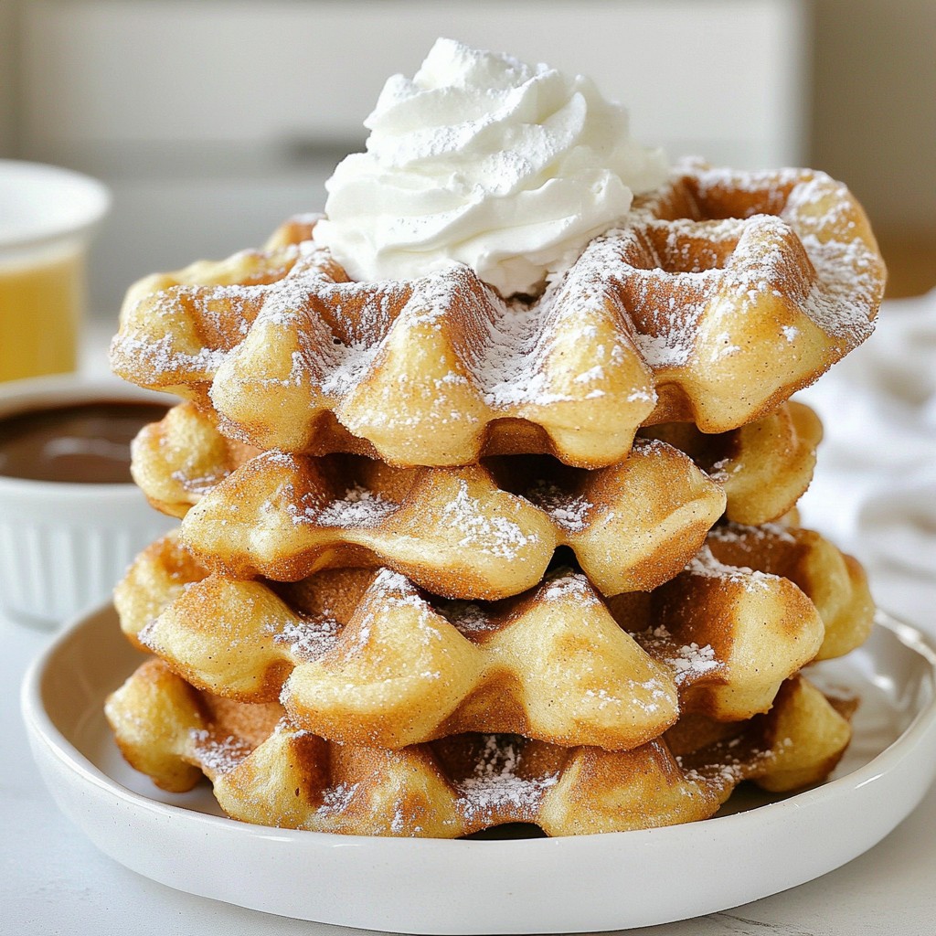 Zimt-Zucker Churro Waffeln Einfaches und Leckeres Rezept