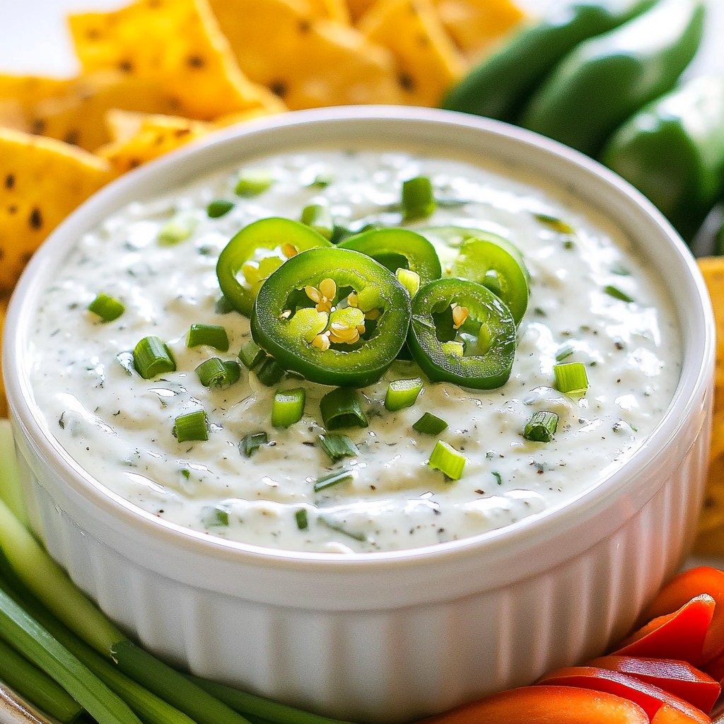 Cremiger Jalapeno Ranch Dip Einfache und Schnelle Zubereitung