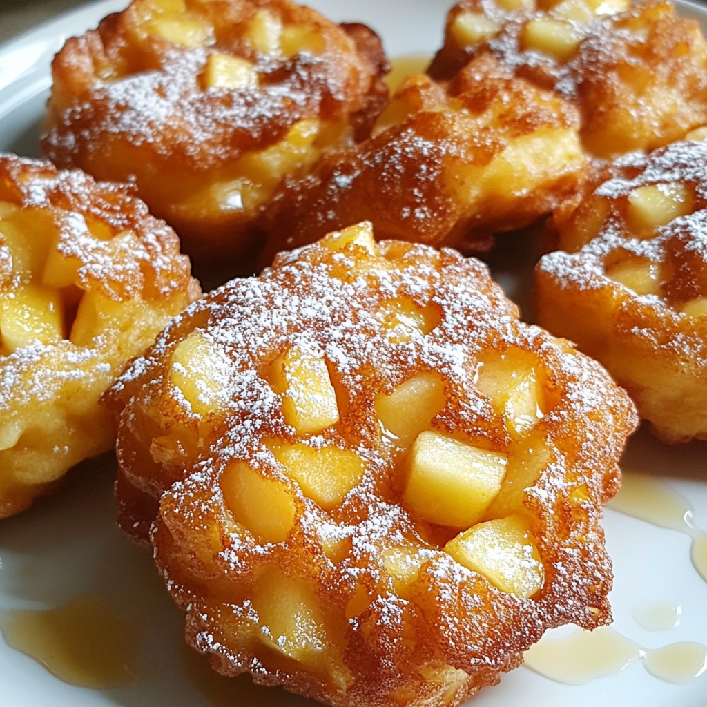 Maple Glazed Apple Fritters Frisch und Lecker Rezept