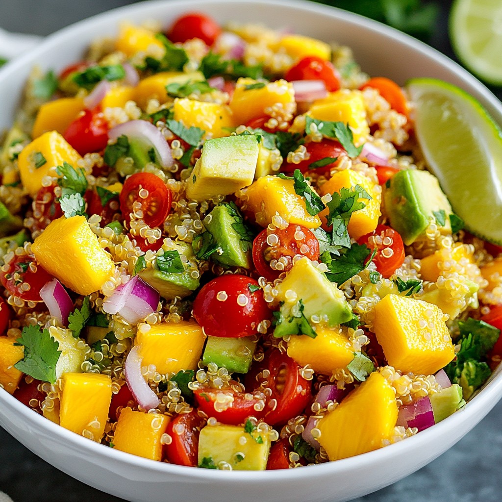 Mango Avocado Quinoa Salad Frisch und Gesund Genießen
