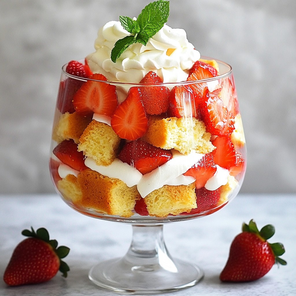 Strawberry Pound Cake Trifle Einfaches Rezept