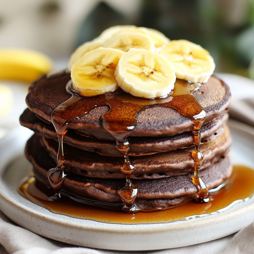 Schokoladen-Bananen-Proteinpfannkuchen lecker zubereiten