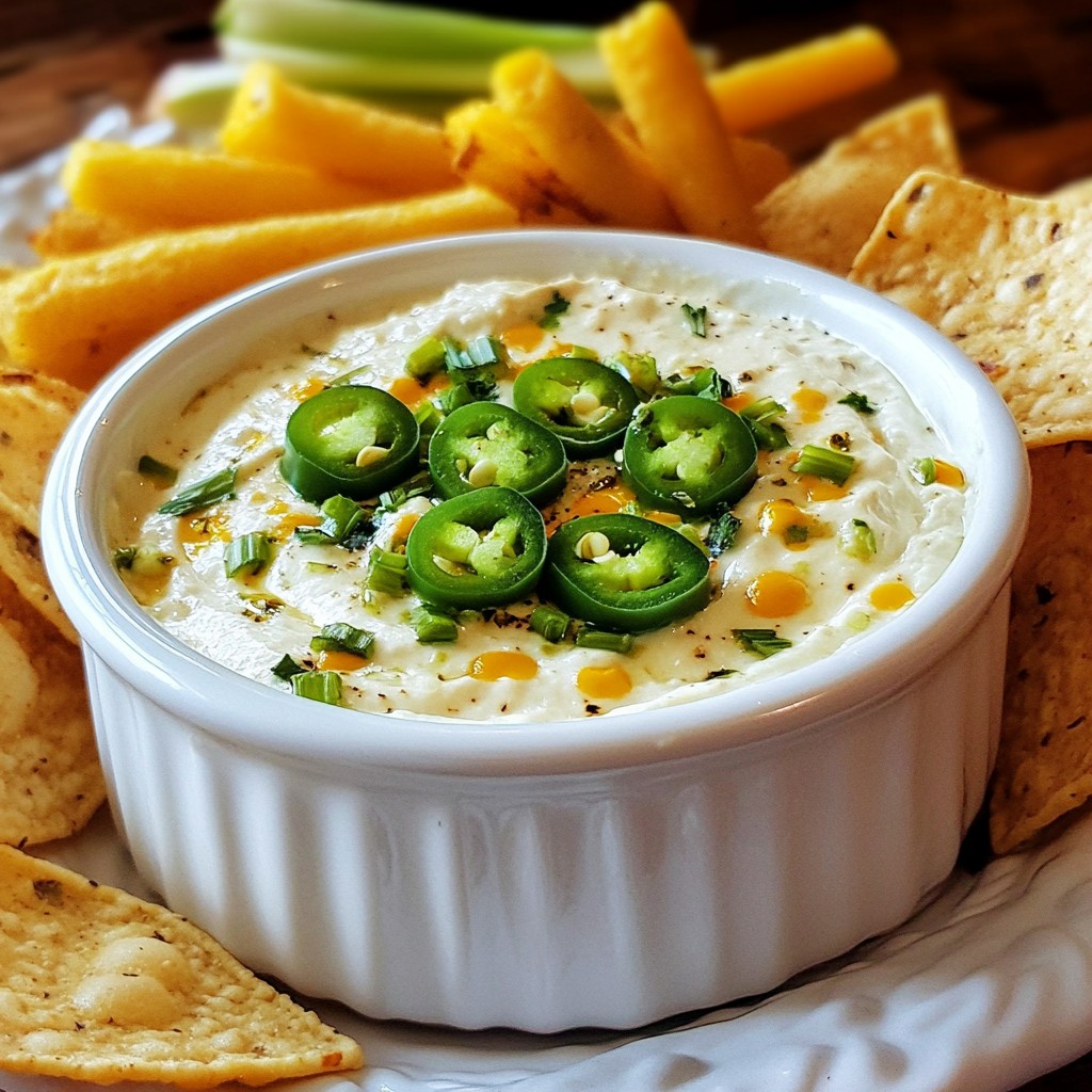 Creamy Jalapeño Dip Frisch und Einfach Zubereitet