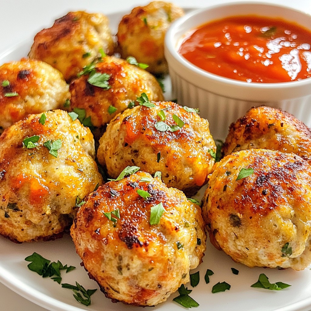 Garlic Herb Chicken Meatballs Einfaches Rezept genießen