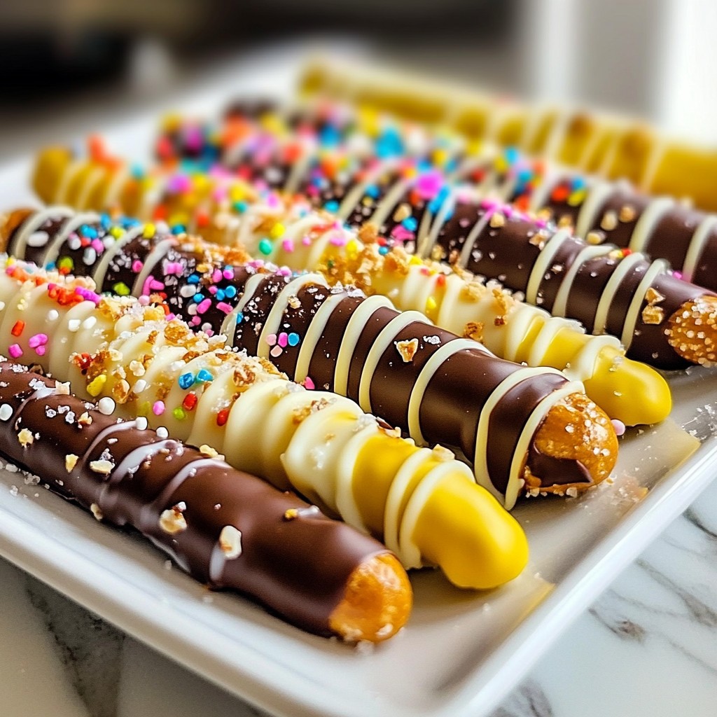 Schokoladenüberzogene Brezelstangen Kreative Ideen