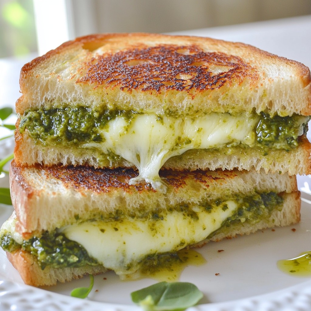 Pesto Grilled Cheese Sandwiches Einfach und Lecker