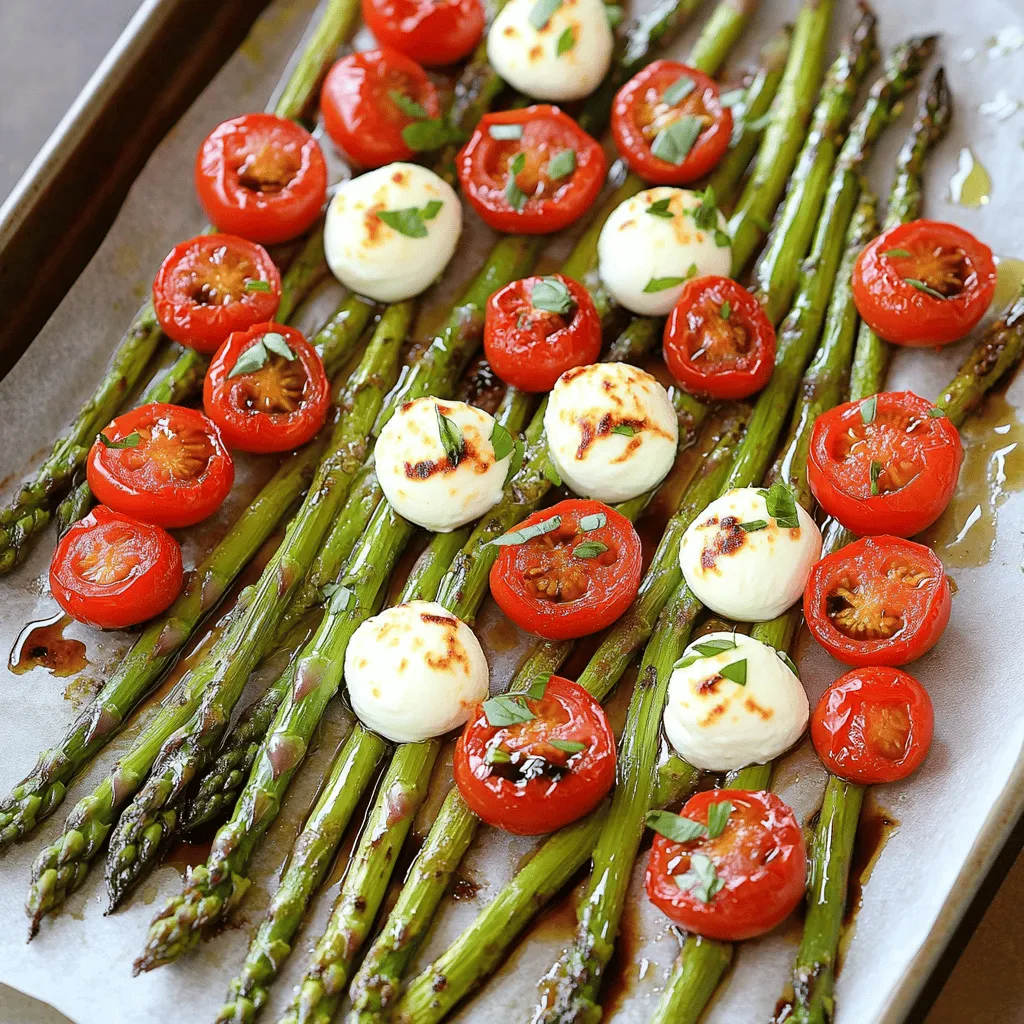 - 500 g frischer grüner Spargel - 200 g Kirschtomaten - 200 g Mozzarella-Kugeln